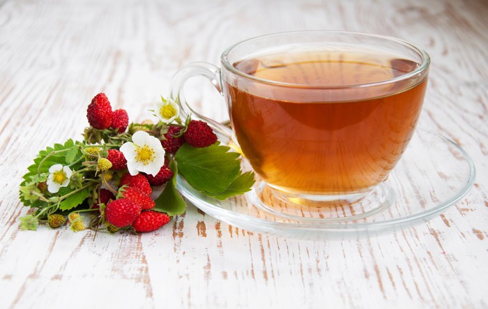 Tea and wild strawberries